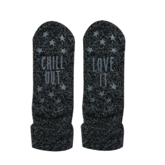 123sokken Homesocks ABS - Antraciet - chill out