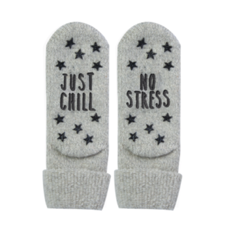 123sokken Homesocks ABS - Grijs - just chill