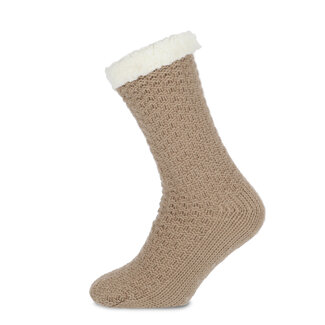 Basset Basset antislip huissokken knit - beige