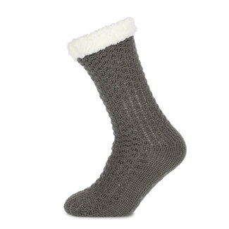 Basset Basset antislip huissokken knit - grey